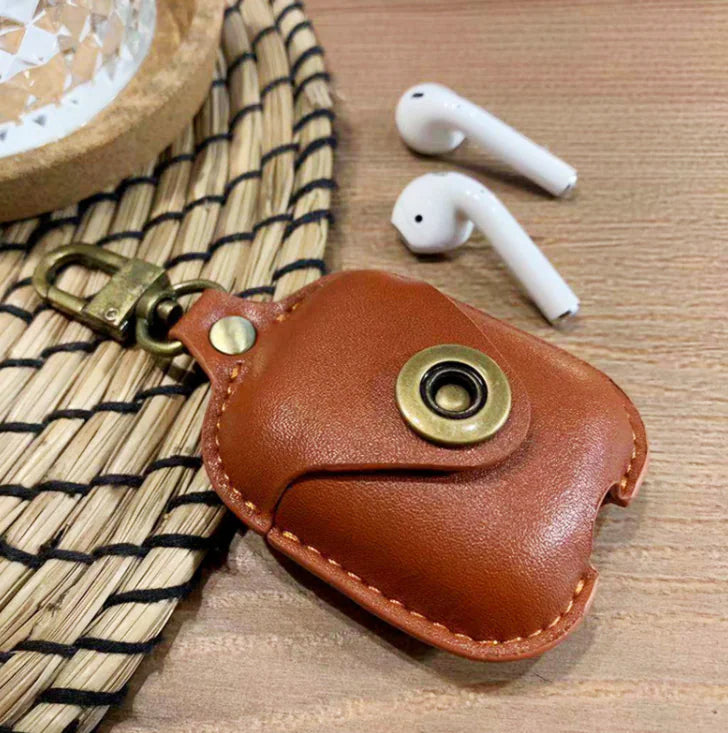 Leather Case for AirPods - Shockproof Bluetooth Cover